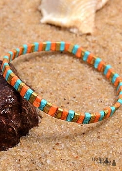 Pulsera Boho, Pulsera Tila Bead, Colorida
